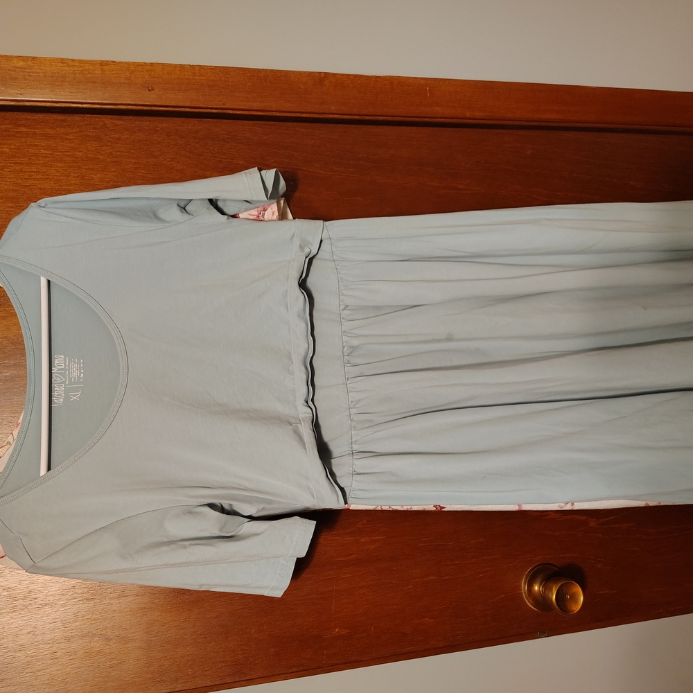 Latched Mama Light Blue/Gray Dress